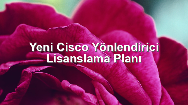 Yeni Cisco Yönlendirici Lisanslama Planı